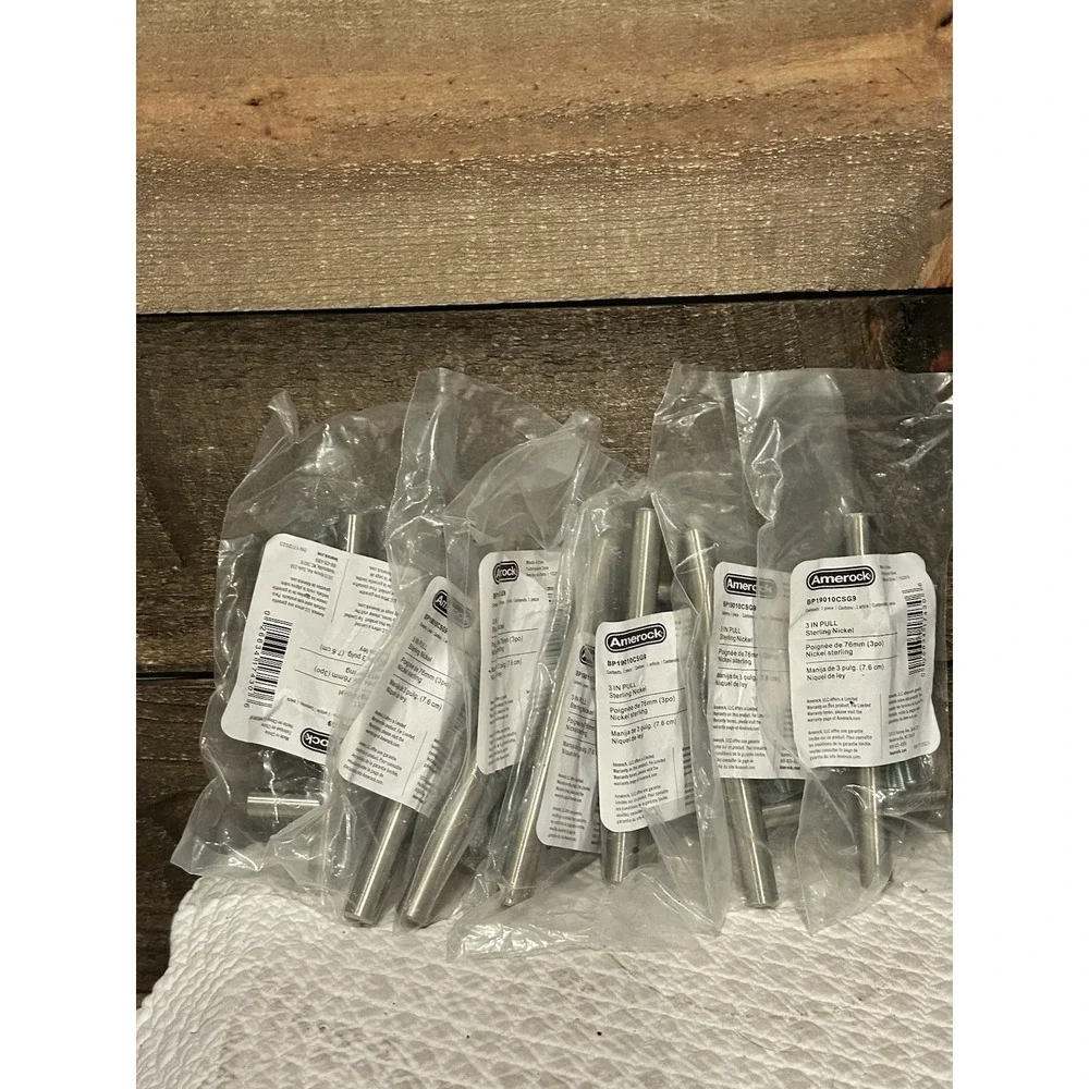 7‎ Pack Amerock Bar Pulls Drawer Pull Sterling Nickel 3